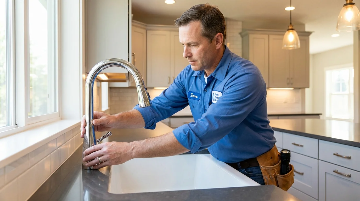 Kitchen faucet installation by Johns Plumbing LLC in Mooresville